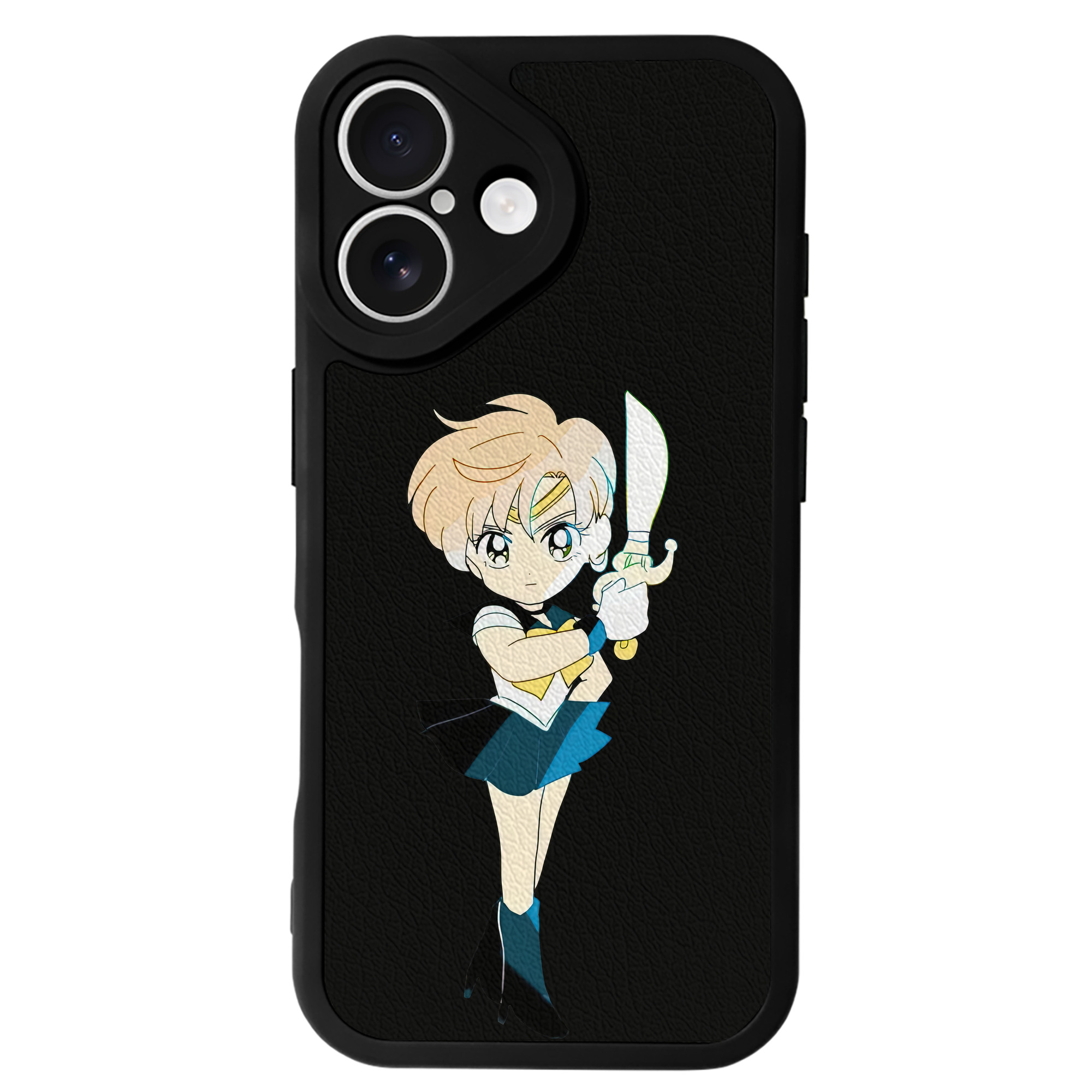（画像用） 美少女戦士セーラームーン 天王はるか Sailor Moon Tenoh Haruka 【iPhone 16シリーズ対応】シリコンスマホケース（レザー調） 材質：シリコン